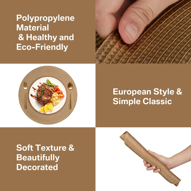 Round Woven Placemat Set