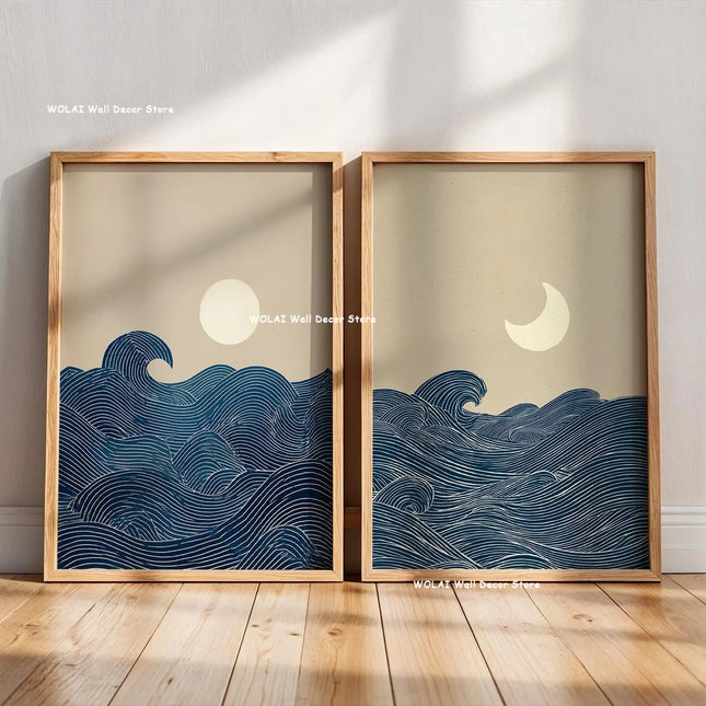 Japanese Retro Mountain Wall Art Set
