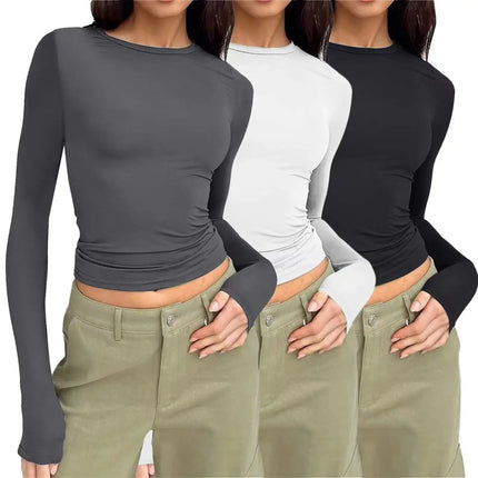 Women's Long Sleeve Crop Top