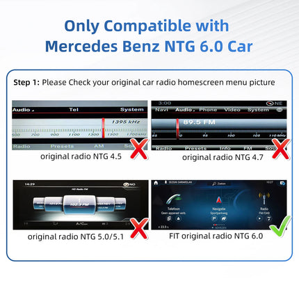 Ezonetronics Wireless CarPlay Android Auto Retrofit Kit Decoder Box CarPlay Interface for Mercedes Benz NTG6.0 MBUX System 2019+