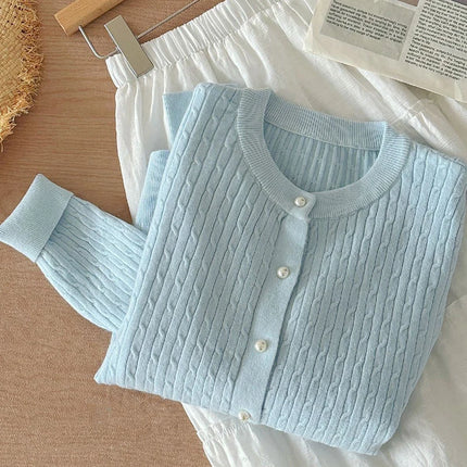 Women's Long Sleeve Knitted Cardigan