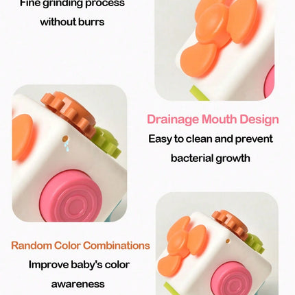 6-in-1 Montessori Sensory Busy Board Activity Cube for Kids