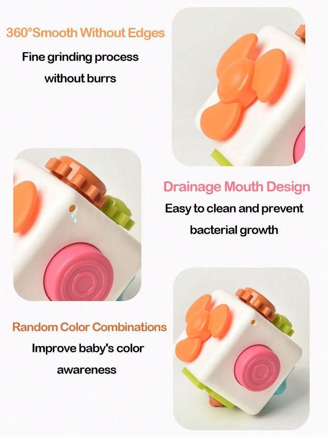 6-in-1 Montessori Sensory Busy Board Activity Cube for Kids