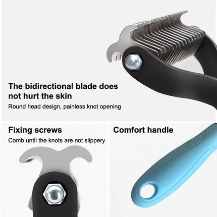 2-in-1 Pet Deshedding Brush