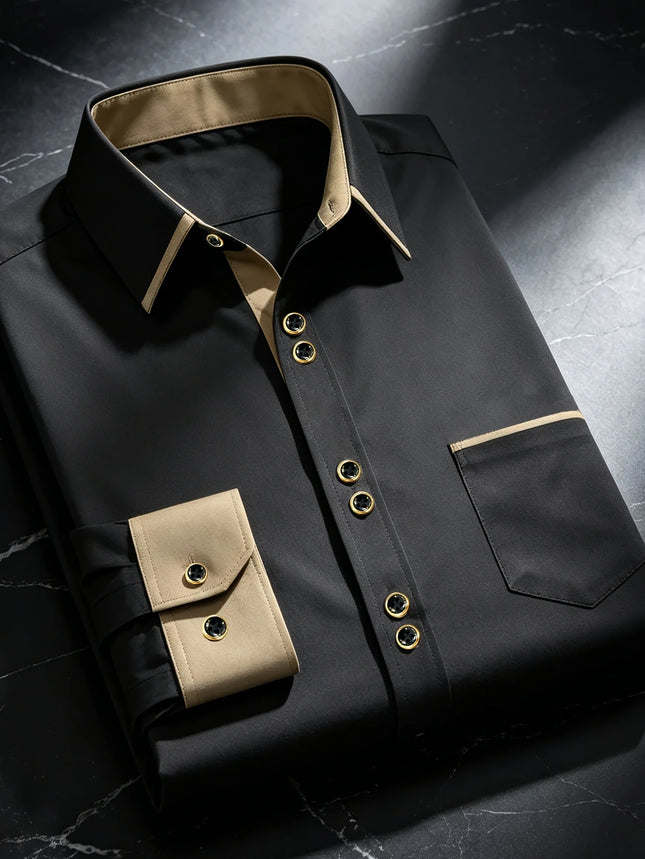 Men’s Patchwork Casual Shirt