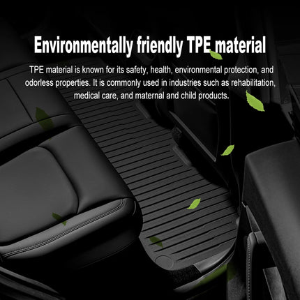 Car Floor Mats for Tesla Model 3 Y 2019-2025 Car Four Seasons Waterproof Non-slip Floor Mat NEW TPE Special Car Accessories