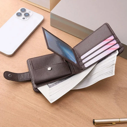 Slim Zipper Leather Wallet