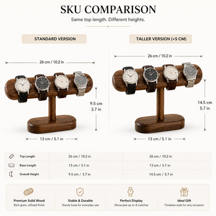Premium Wooden Watch Display Stand