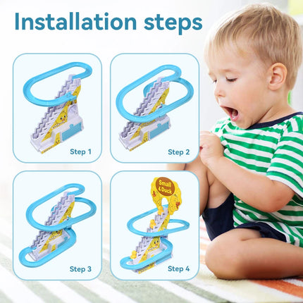 Electronic Duck and Penguin Climbing Track Toy