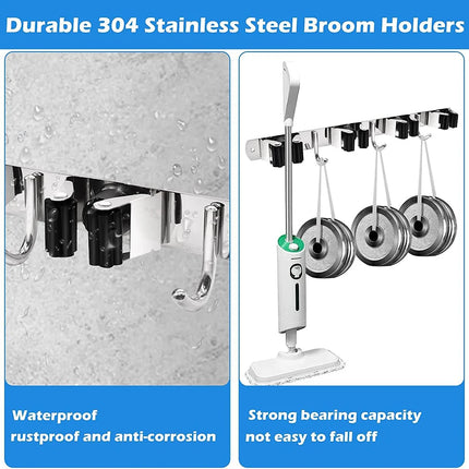 Stainless Steel Mop and Broom Holder