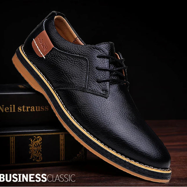 Men’s Black Brogue Oxford Shoes