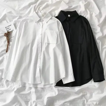 Oversized White Pocket Shirt