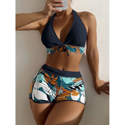 Halter High-Waist Bikini Set