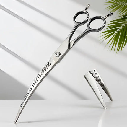 8-Inch Curved Pet Grooming Scissors