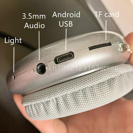 NNEOBA Wireless Bluetooth Over-Ear Headphones White
