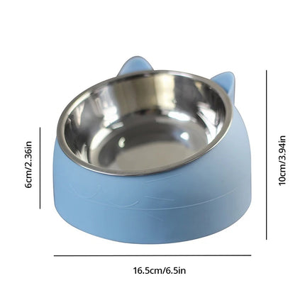 Inclined Stainless Steel Pet Bowl