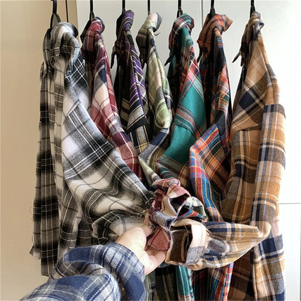Women's Plaid Button-Up Shirt