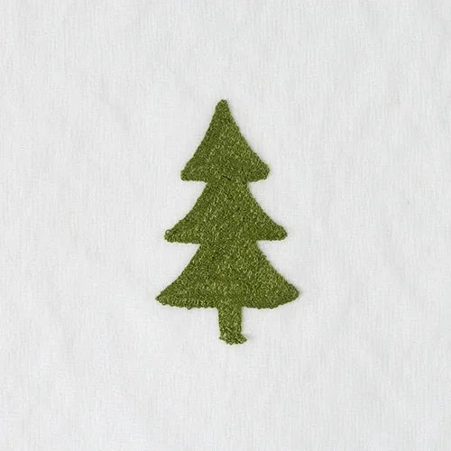 Christmas Tree Embroidered Sheer Curtain
