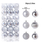 36pcs Silver / 3cm