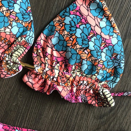 Floral Print Push-Up Bikini