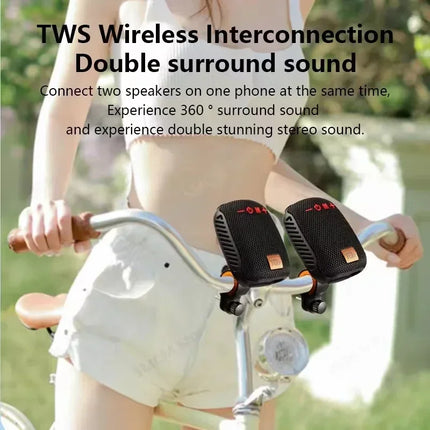 NNEOBA Bicycle Portable Bluetooth Speaker Black