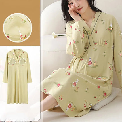 Cotton Maternity Nursing Nightdress