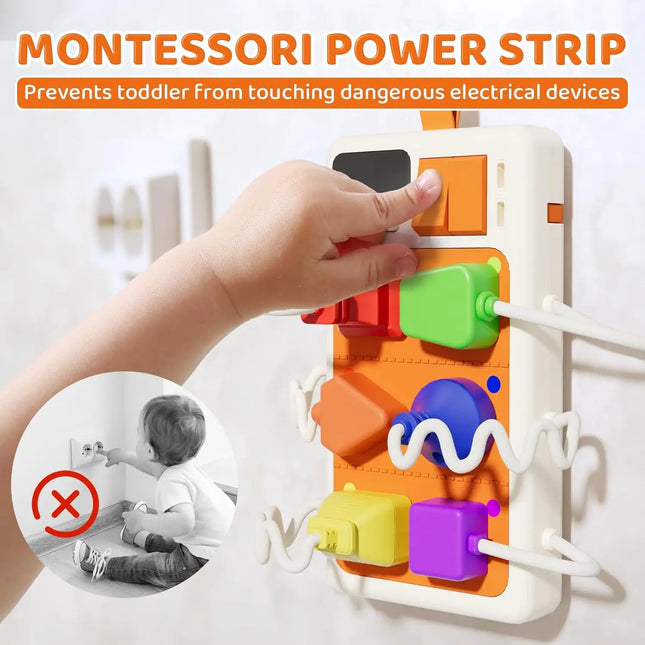Montessori Sensory Busy Board with Lights and Sounds for Toddlers