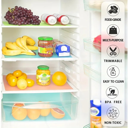 4-Piece EVA Refrigerator Liner Mat Set
