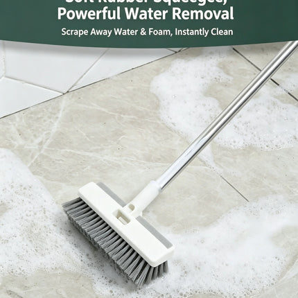 Rotatable Floor Scrub Brush with Squeegee