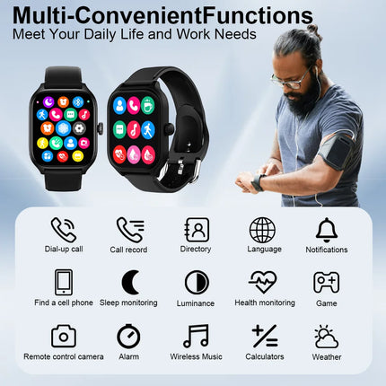 NNEOBA Smart Watch Fitness Tracker Black