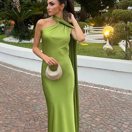 Ribbon Halter Maxi Dress