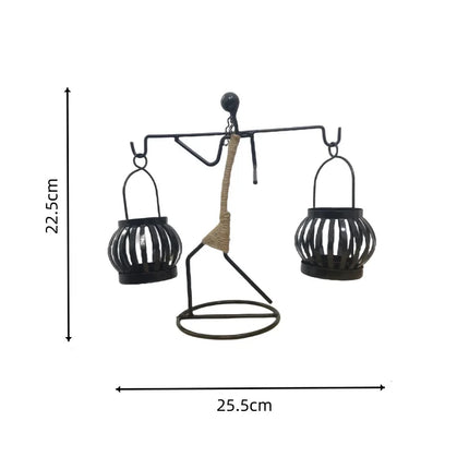 Nordic Abstract Metal Candle Holder