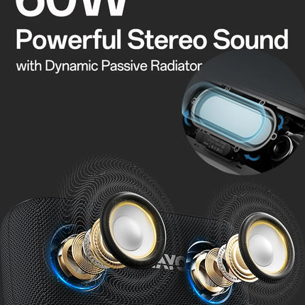 60W Bluetooth Speaker with RGB Lights