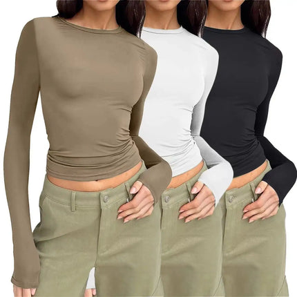 Women's Long Sleeve Crop Top