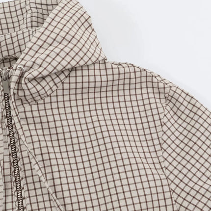 Women's Plaid Hooded Jacket