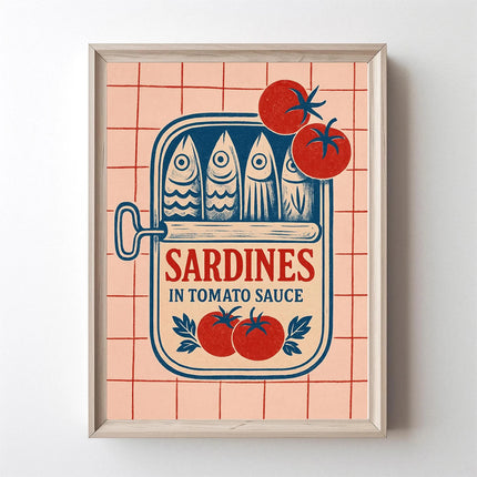 Pink Sardine Canvas Wall Art