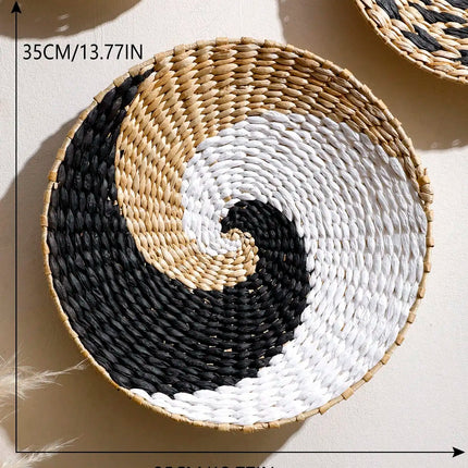 Boho Woven Wall Basket Decor