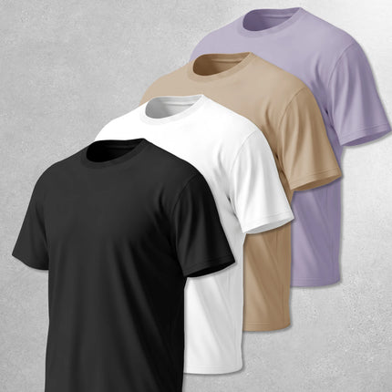 4-Pack Basic Short Sleeve T-Shirts