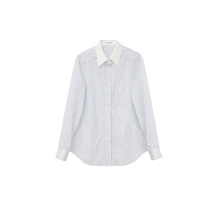 Classic Contrast Stripe Lapel Shirt