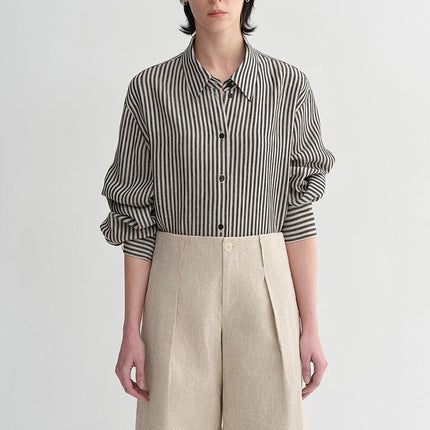 Women’s Linen Pinstripe Shirt