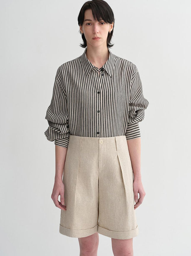 Women’s Linen Pinstripe Shirt