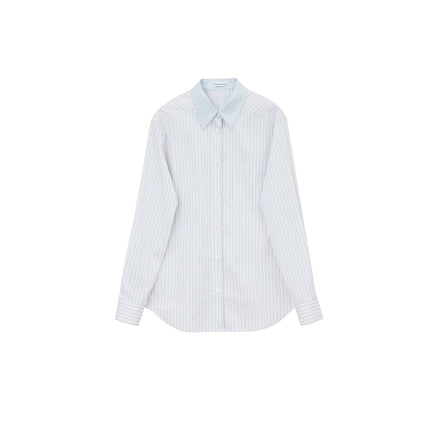 Classic Contrast Stripe Lapel Shirt