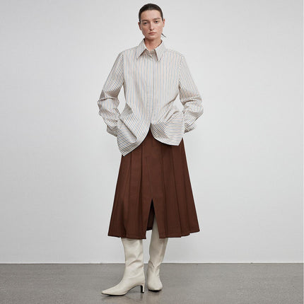 Women’s Draped Longline Elegant Shirt
