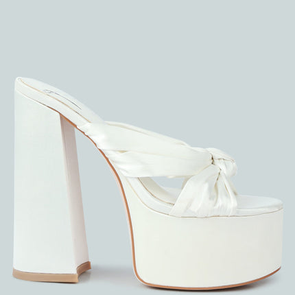 Knotted Chunky Platform Heels
