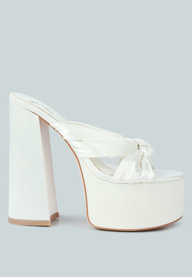 Knotted Chunky Platform Heels