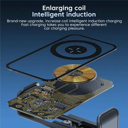 NNEIDS High Power Car Wireless Charger With Phone Bracket - Transparent 66W