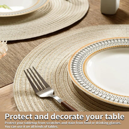 Round Woven Placemat Set