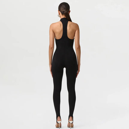 Women's Halter-Neck Backless Bodysuit