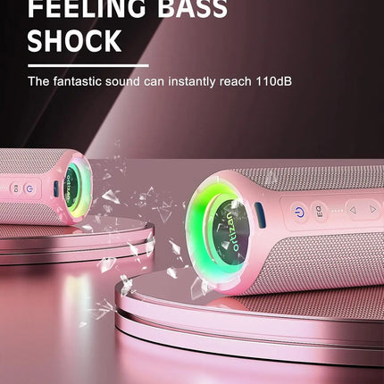Waterproof Portable Bluetooth Speaker with RGB Lights