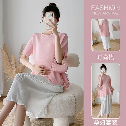Maternity Shirt and Skirt Set